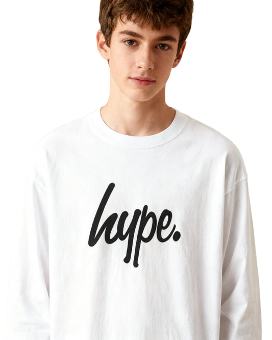 Hype. Long Sleeve T-Shirt - Grey and White Options