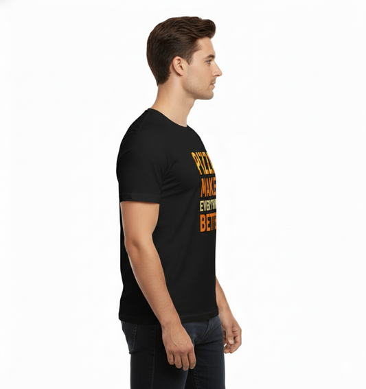 "Pizza Makes Everything Better" – Unisex Classic Crew T-Shirt
